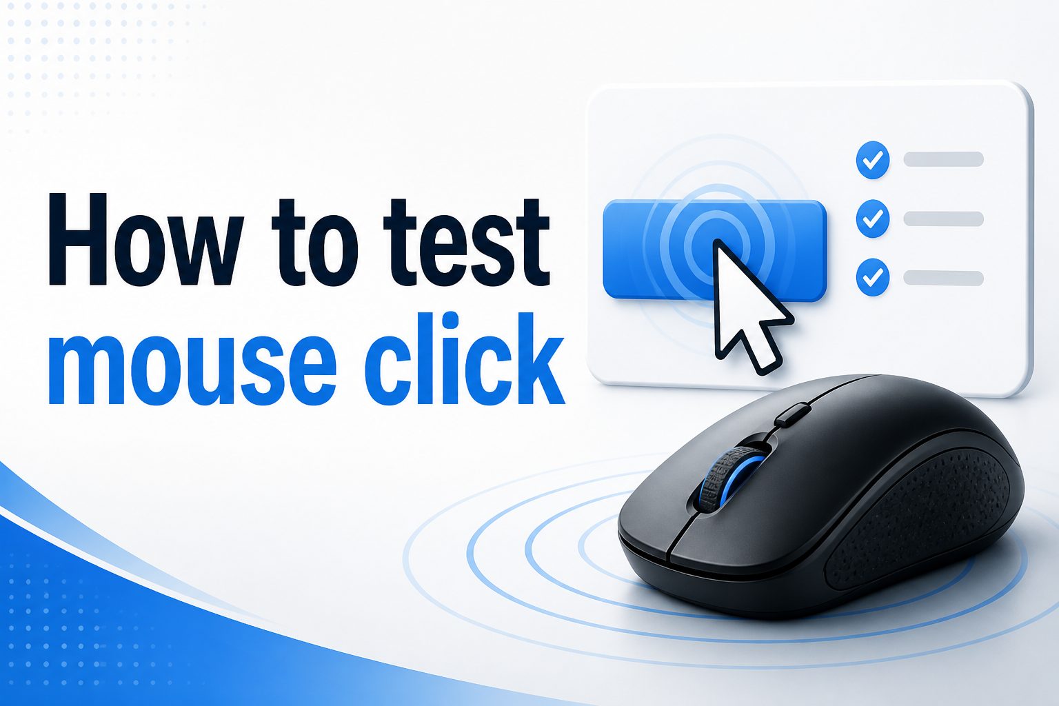 Hand clicking a computer mouse during a usability test